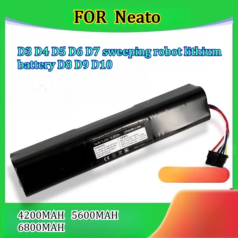 

Литиевая аккумуляторная батарея 4200-6800 мАч для роботов-пылесосов Neato D3 D4 D5 D6 D7 D8 D9 D10