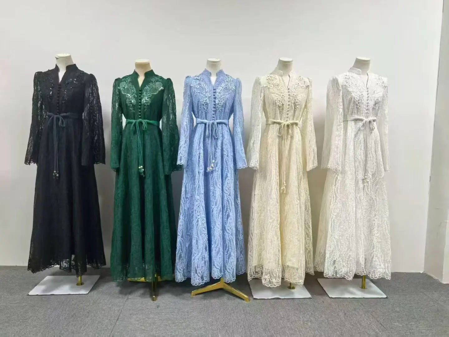 Vintage Elegant Flower Print Loose Long Sleeve Maxi Dress Shirt Women Fashion Palace Midi Vestidos Sequin Formal Evening Dresses
