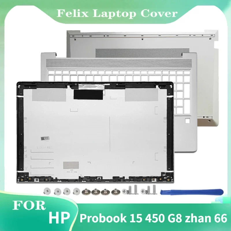 

New For HP Probook 15 450 G8 zhan 66 laptop LCD Back Cover Palmrest Upper Top Lower Bottom Case Hinge Cover 52X8QLCTP40 Silver