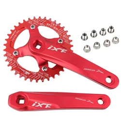 IXF Square Hole Monoplate Cranks Mtb 170 Arms with 104BCD Crown 32/34/36/38/40/42T Bike Crankset