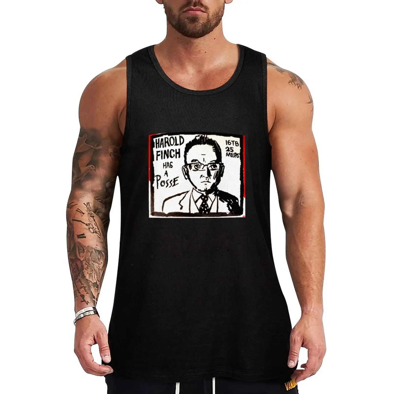 

Harold Finch has a Posse Tank Top Basic Layering Tank Top Casual Sleeveless Soft Shirt
