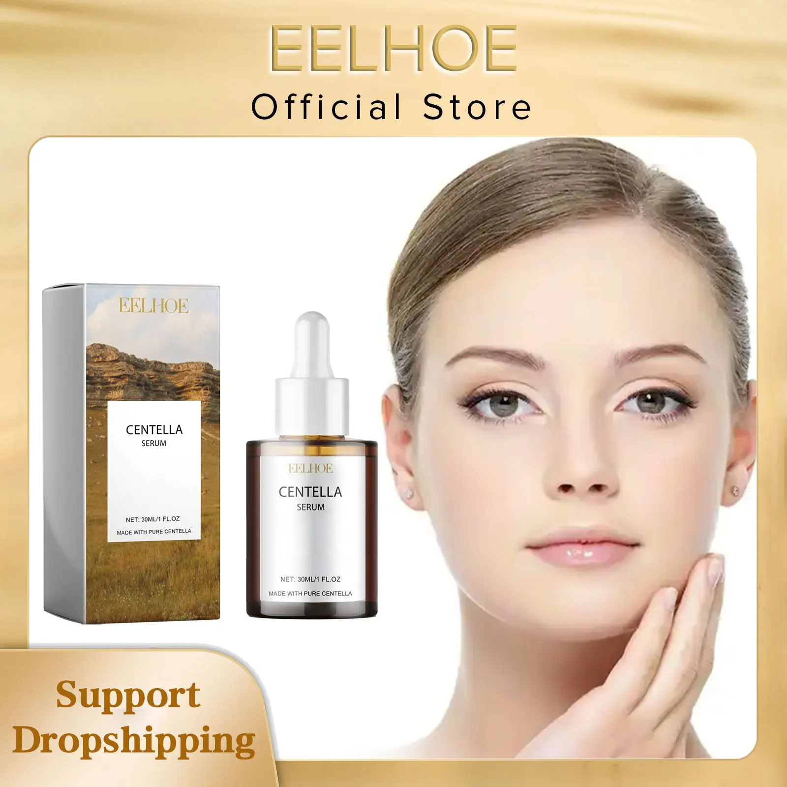 

EELHOE Centella Moisturizing Facial Serum Vitamin E for Skin Firming Rejuvenation Face Lift Nourish Hyaluronic Acid Face Serum