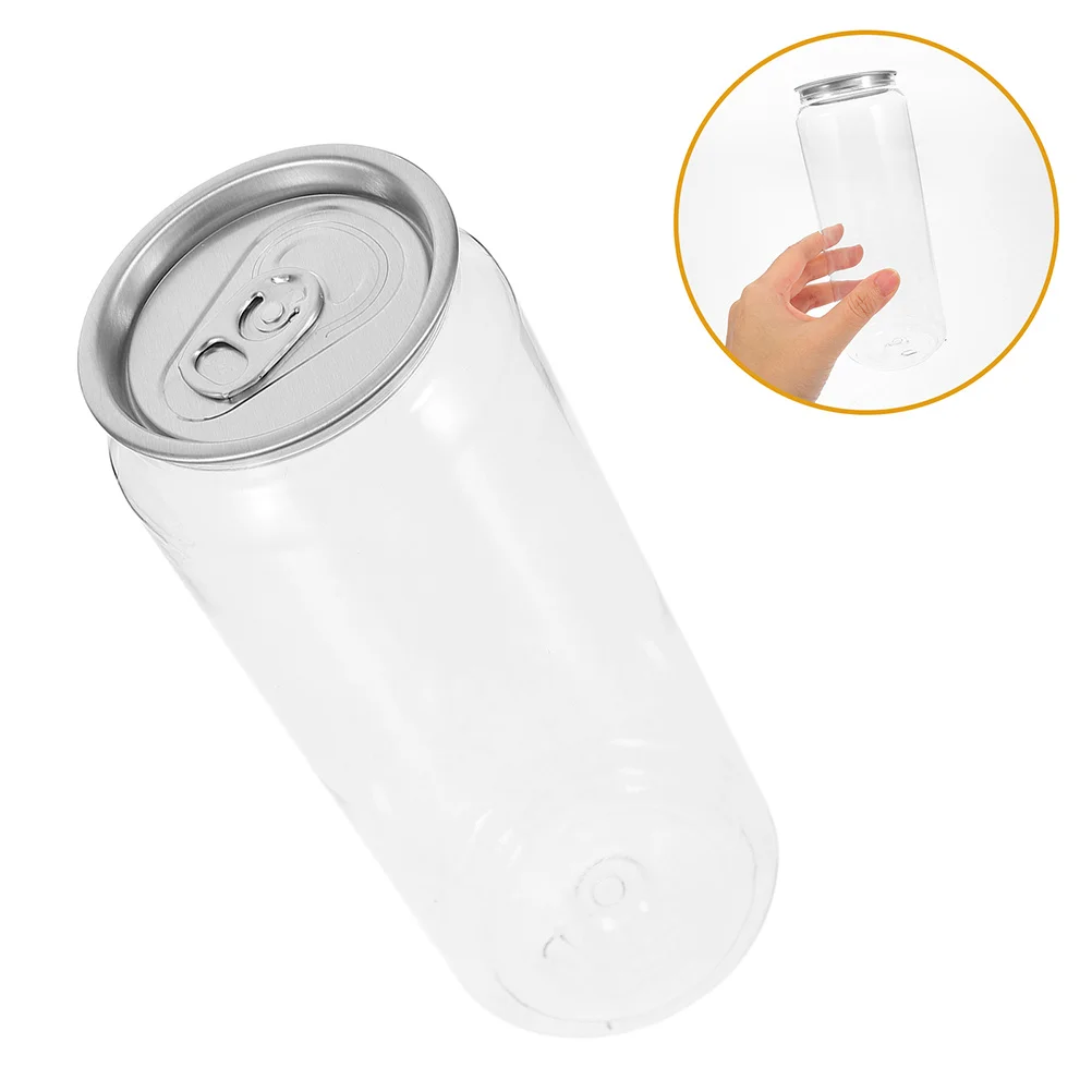 5個の透明な再利用可能なプラスチックボトル、飲料、ジュース、ミルクティー、コーヒー、ソーダ、ナイトマーケット、ショップ、飲料の保管用