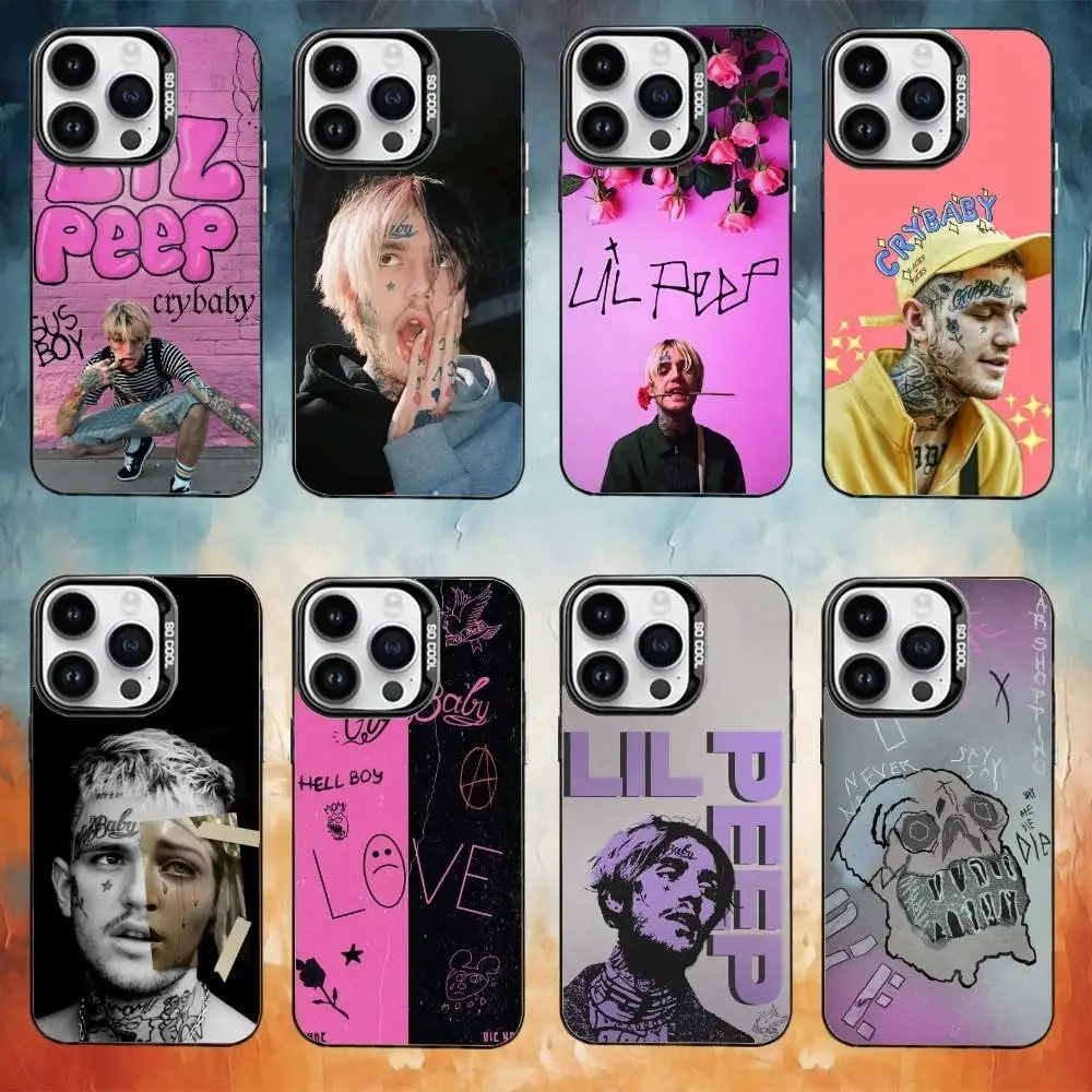 

Lil Peep Hellboy Love Phone Case For iPhone 17 16 15 14 13 12 11 Pro Max Plus Silver candy Matte Cover