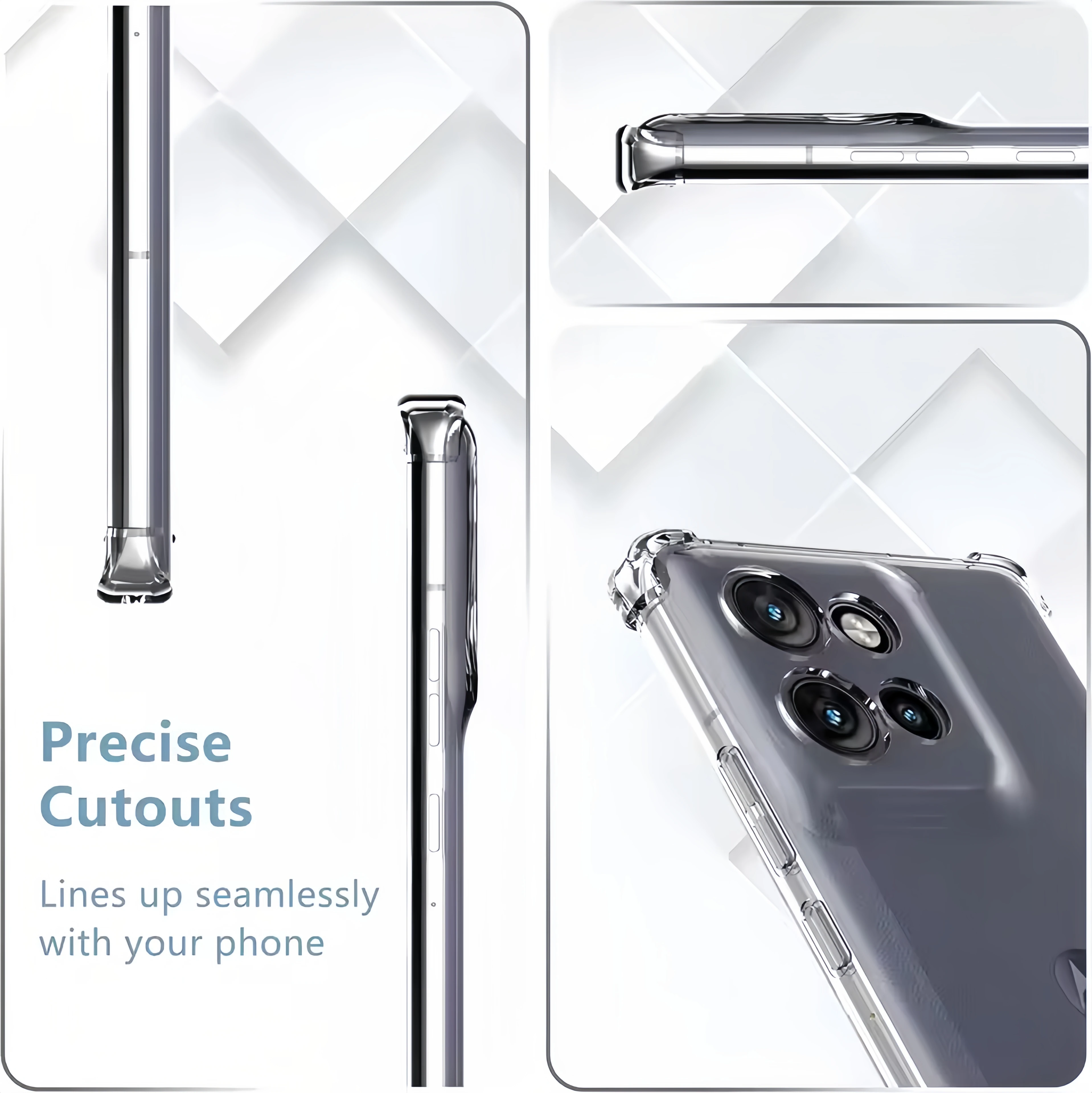 حافظة من البولي يوريثان الوسادة الهوائية المقاومة للصدمات لهاتف موتورولا إيدج 60 فيوجن موتو إيدج 60 برو ستايلس غطاء حماية كابا Fundas Coque #5