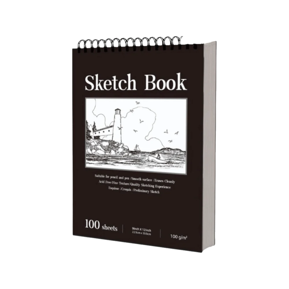 100 Sheets Coil Sketchbook Perforated Pages Portable Spiral Bound Artist Sketchbook 100gsm Thickened Paper Acid-Free Paper