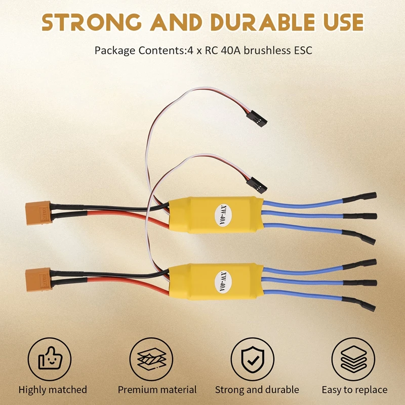 RCブラシレスドローン,40a,esc,bec,t-rex,f450,ヘリコプター,ボート,xt60,fpv f450用,小型クワッドコプター