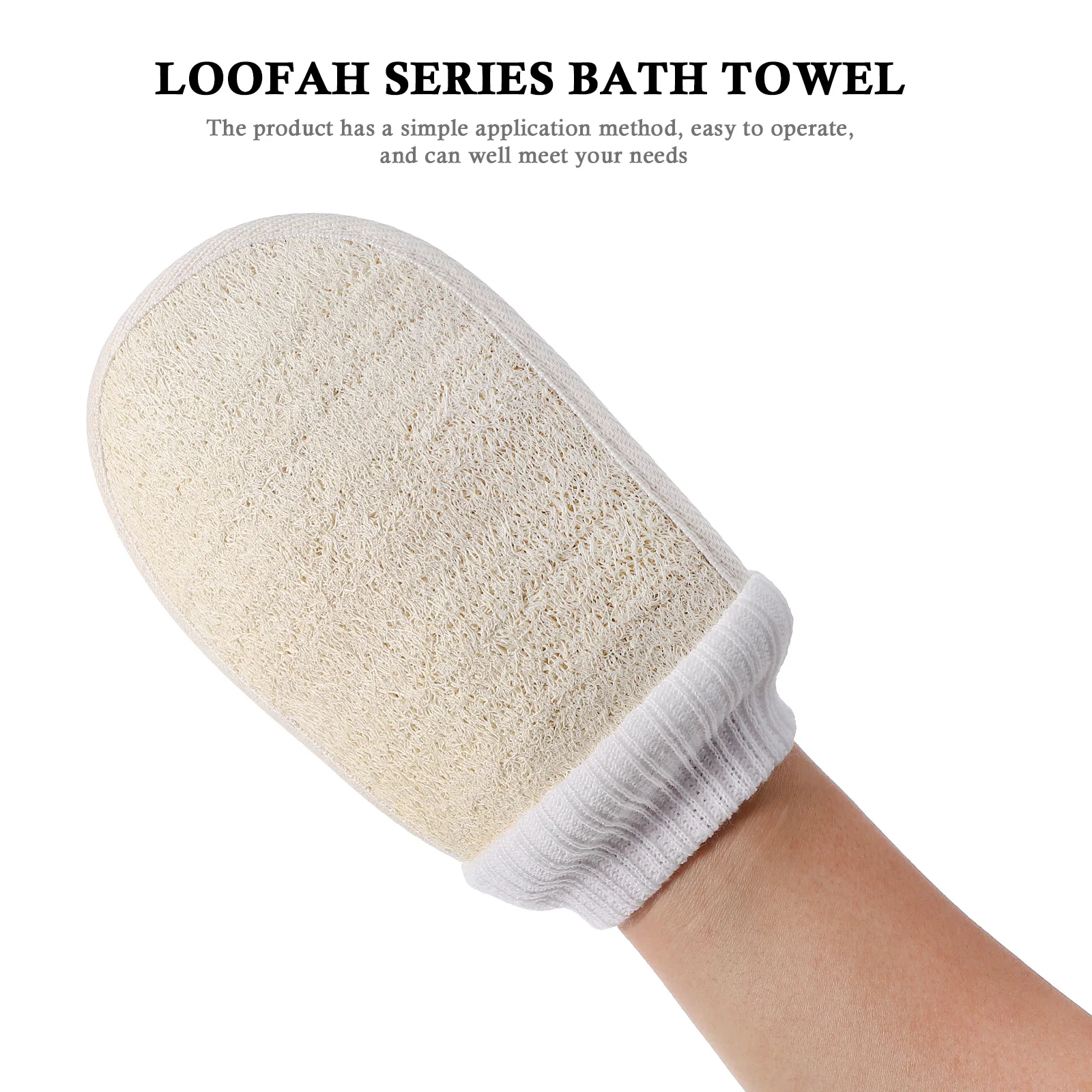 

2Pcs Loofah Gloves Body Scrubber Exfoliating Mittens Deep Skin High Quality Material Rich Foams Bath Shower Glove