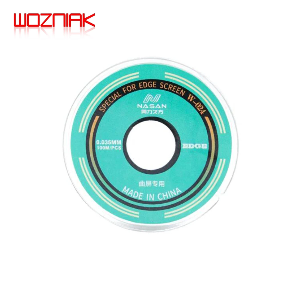 Nasan 100m/200m Alloy Cutting Wire High Hardness Special Steel Cutting Wire for Mobile Phone LCD Screen Separation Repair Tool