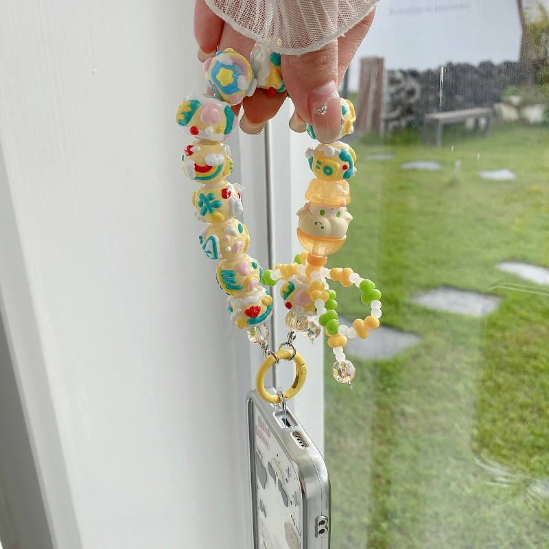 

New POP BEAN Diy Dimoo Mobile Phone Pendant Anime Handmade Keychain Phone Chain Bag Pendant Doll Birthday Kawaii Gift For Friend