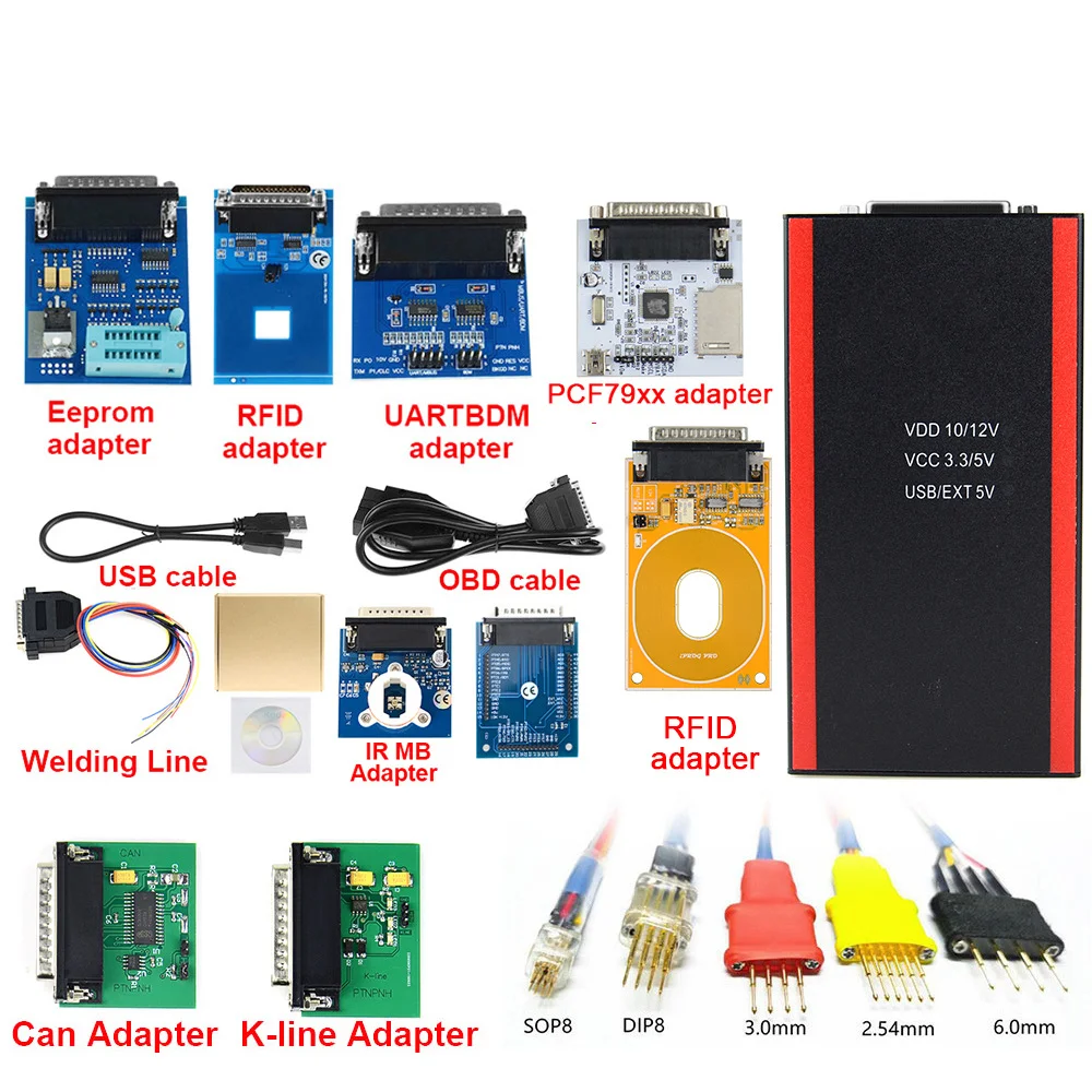 Picture 4: Full Set of ECU Key Programmer Car Tools Anti-theft Reset Dashboard airbag Reset Dashboard Code Reader Irog V87