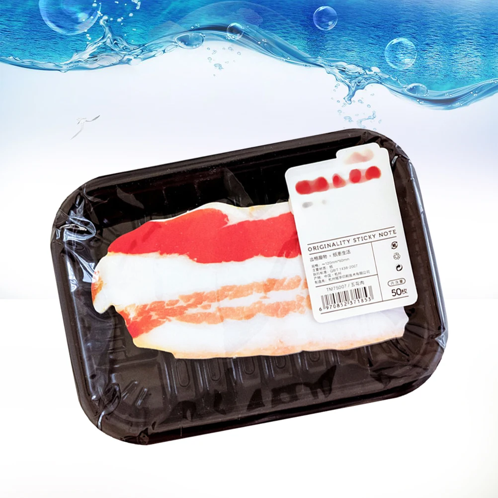 

Pork Belly Shaped 3D Pad Tearable Mini Notepad Self-Adhesive Colorful Office Planner Sticker For Family