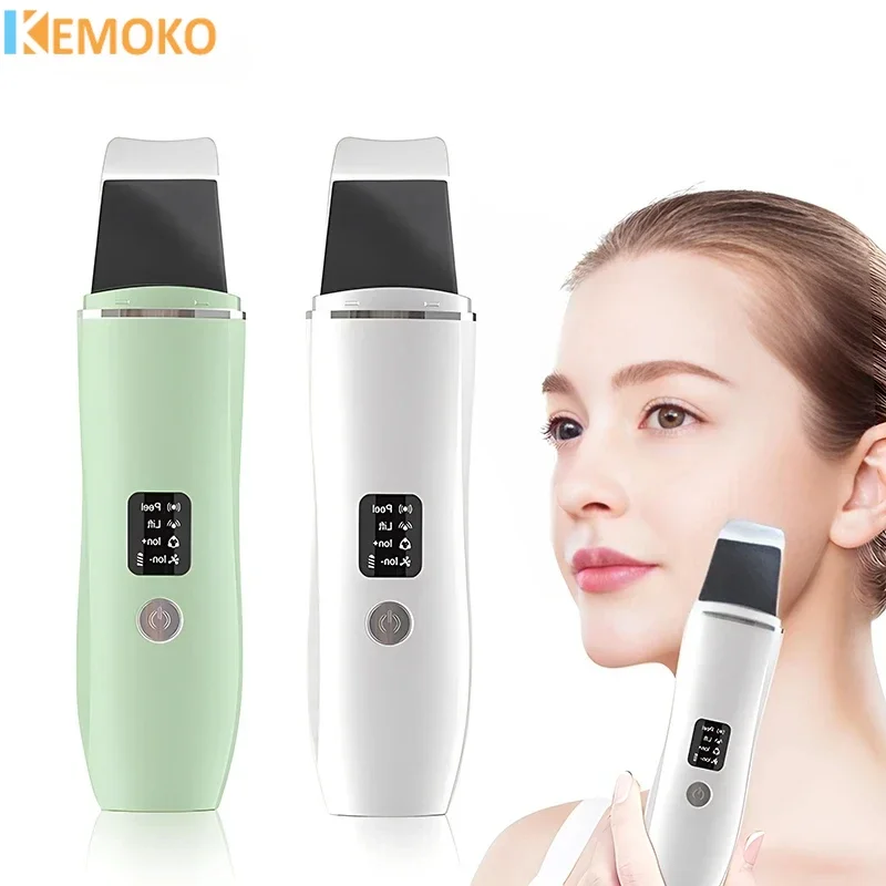 4-in-1 Ultrasonic Skin Scraper Positive and Negative Ion Blackheads Export Facial Mask, Compact and Clean The V-face ems