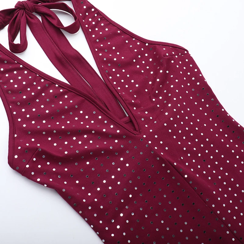 Pagliaccetti sexy per compleanno con diamanti perlati, pantaloncini da donna, senza maniche, senza schienale, profondo scollo a V, discoteca, tutina intera