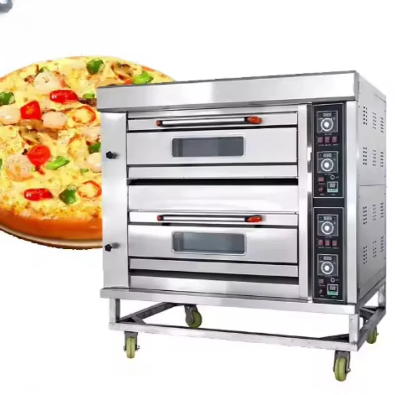 

Commercial Bread Making Machine Electric Baking Ovens 2 Deck 2 Trays Bakery Oven for restaurant sale