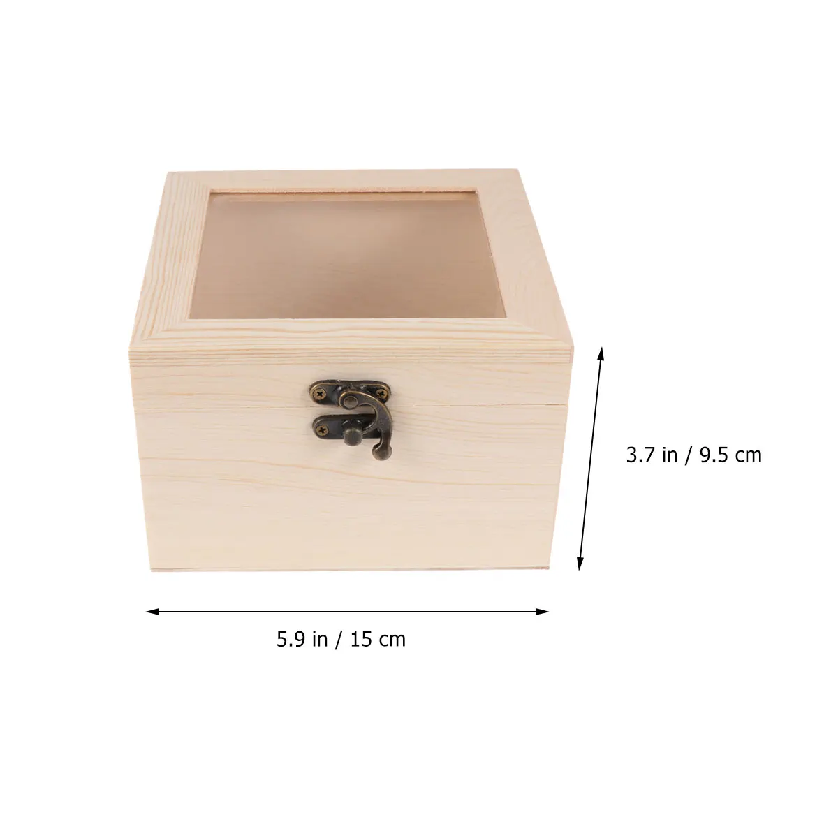 

Everlasting Flower Wooden Box Premium Rustic DIY Gift Case Unfinished Vintage Storage Display Translucent Light Yellow