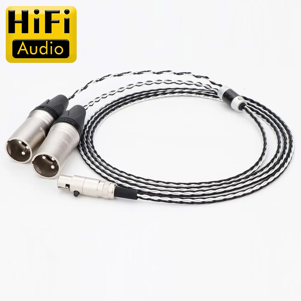 HiFi Hot Sale Preffair 819AG Black White Audio Cable - MINI 5 Pin Female to Dual XLR Male Plug Cable