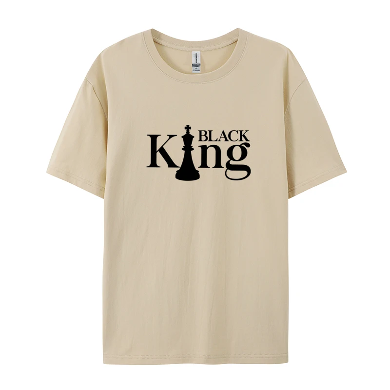 Chess The Red Queen T-Shirt Black King Tops T Shirt Funny Round Collar Printing Short Sleeve Pure Cotton Normal Tops & Tees