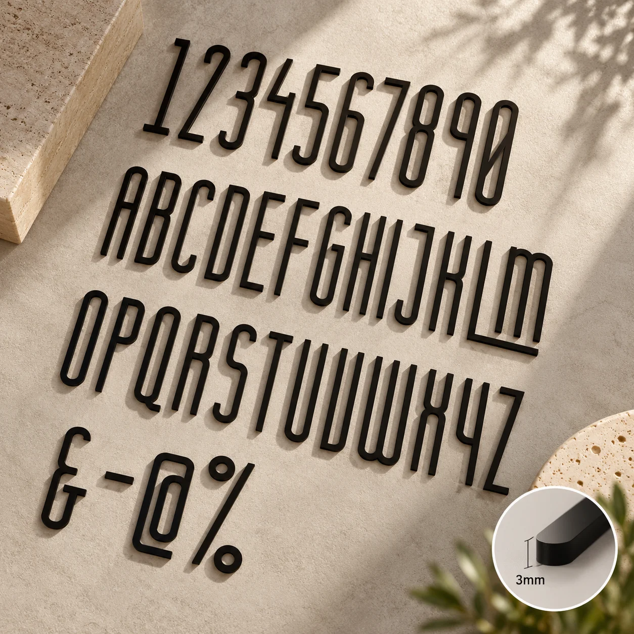 Personalized Room Wall Decor 3D English Letters Sticker 3mm Acrylic Alphabet House Number Outdoor Digits Logo On The Door Art