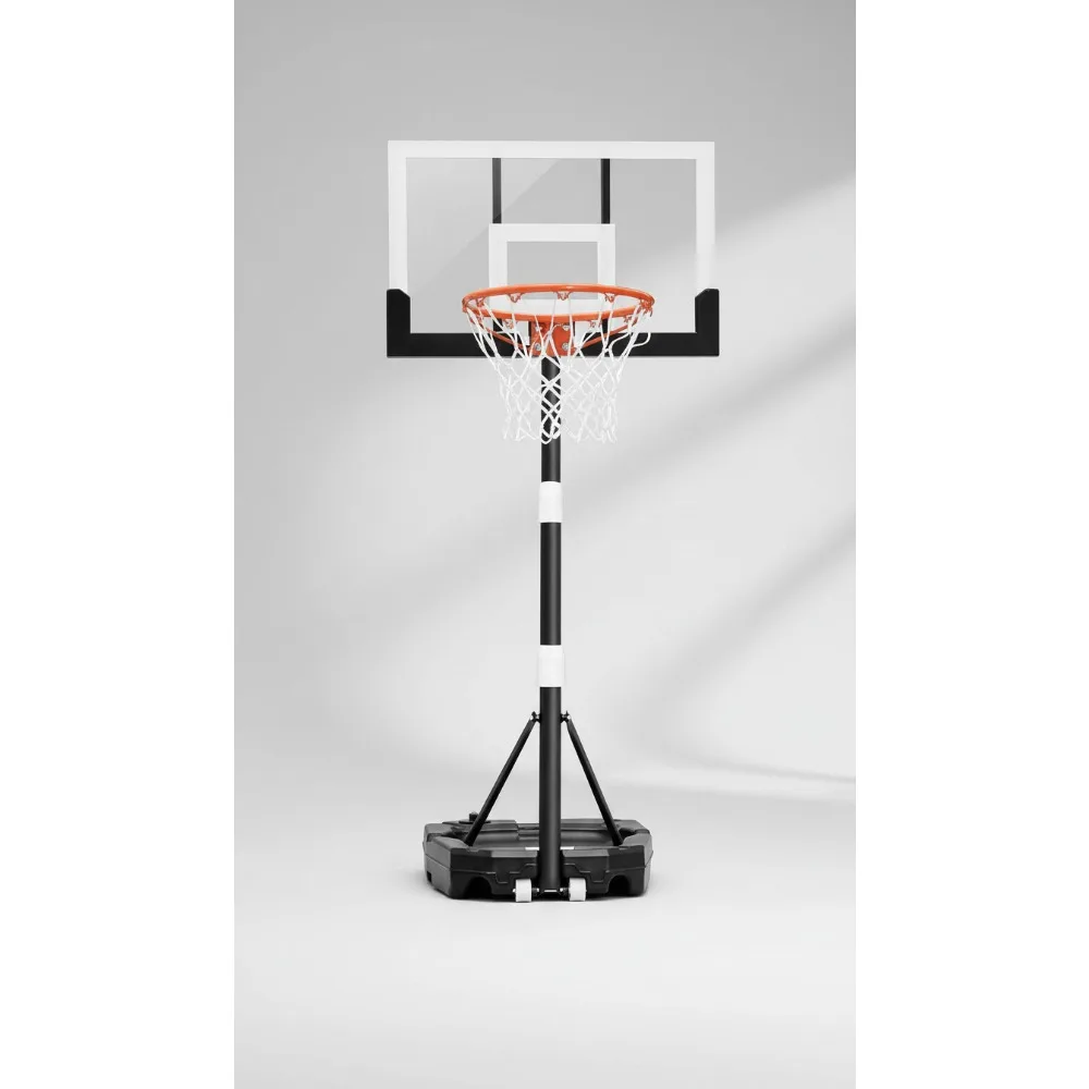 

Adjustable Basketball Hoop 3.2-7.2FT Height, 29in Backboard for Kids Adults Indoor Outdoor Poolside Play
