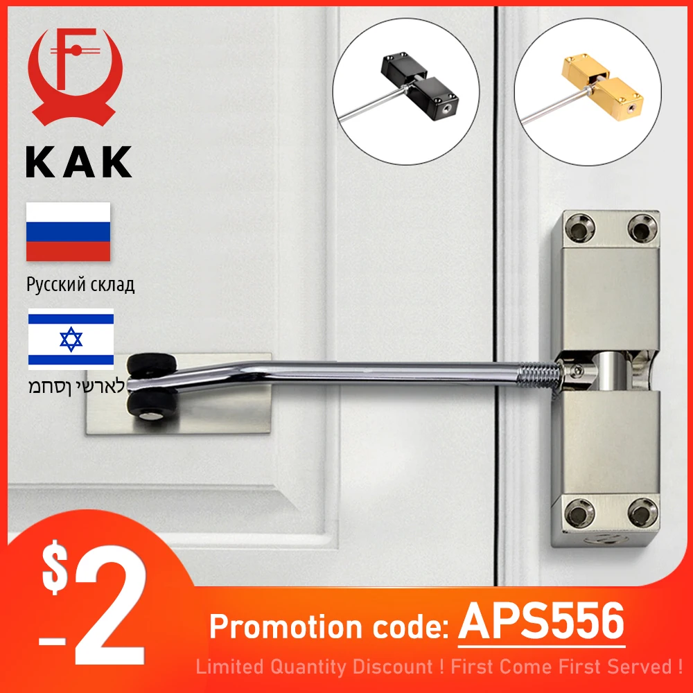 KAK Stainless Steel Automatic Spring Door Closer Door Closing Device Can Adjust The Door Closing Device Furniture Door Hardware