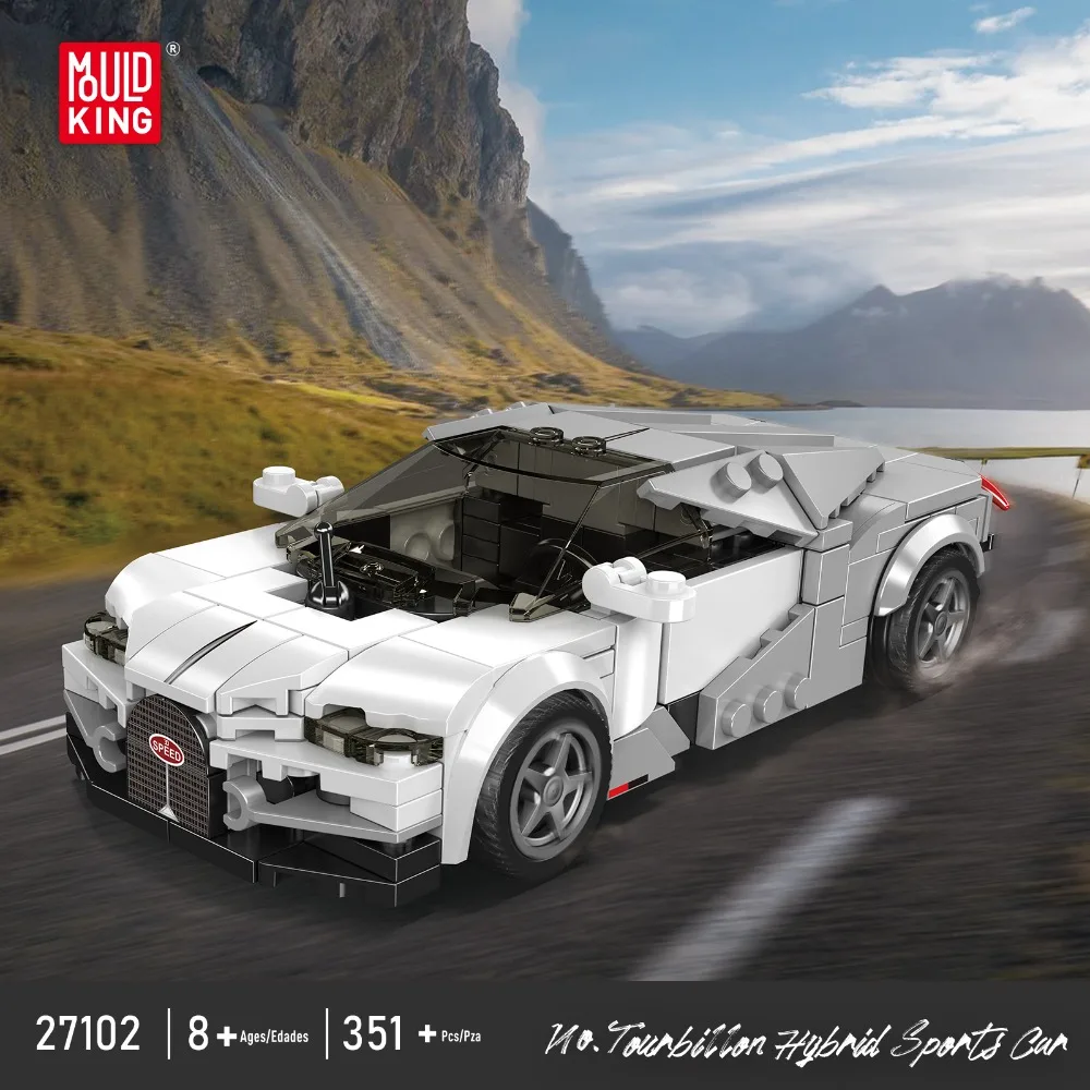 

MOLD KING 27102 Восемь шпилек Автомобиль 351 шт. DIY модели Развивающие сборные игрушки Гранулы Маленькие кирпичи Строительные блоки Рождественские подарки