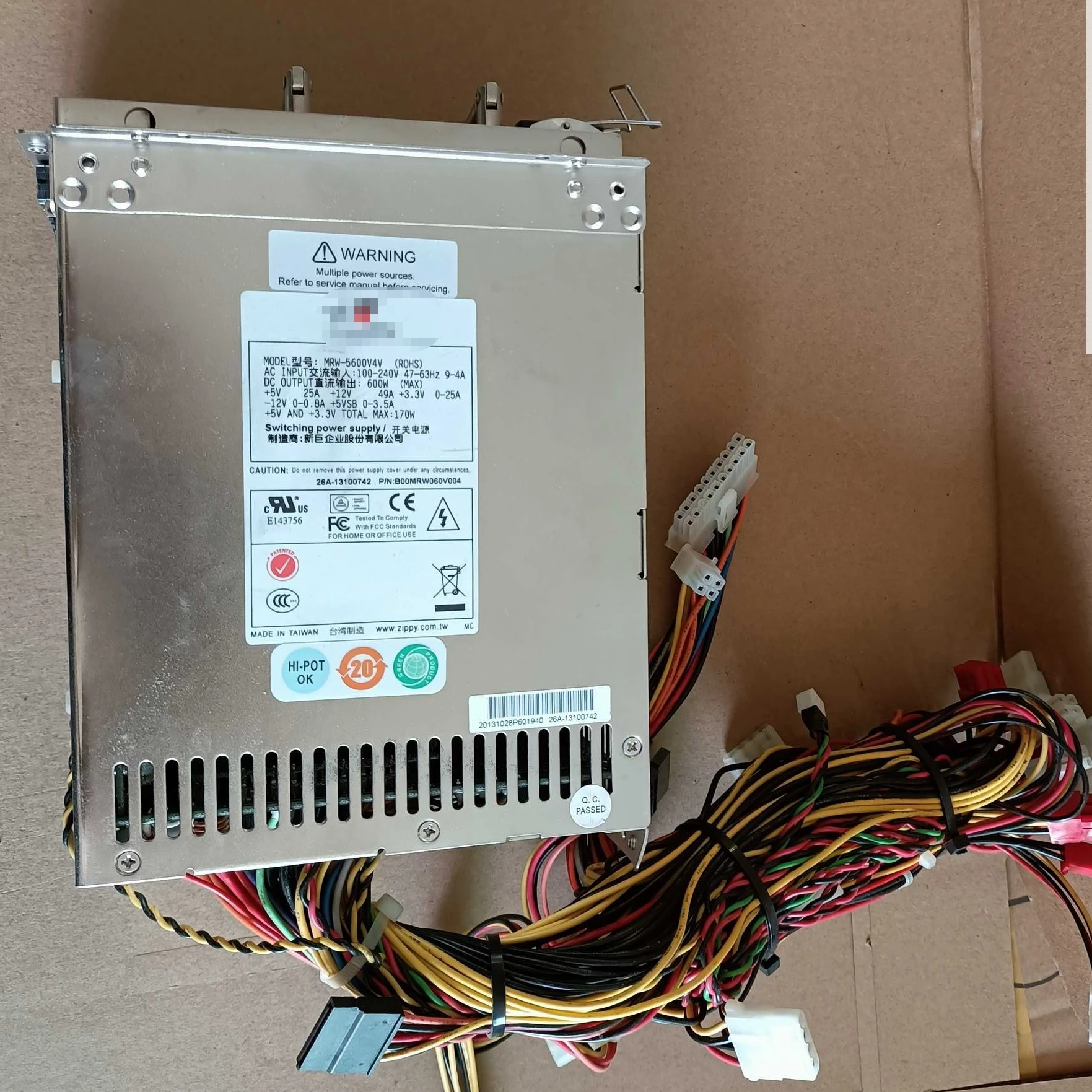 MRW-5600V4V Power module cage and MRW-3600V-R High-efficiency Server Power Supply Module  ONE complete unit