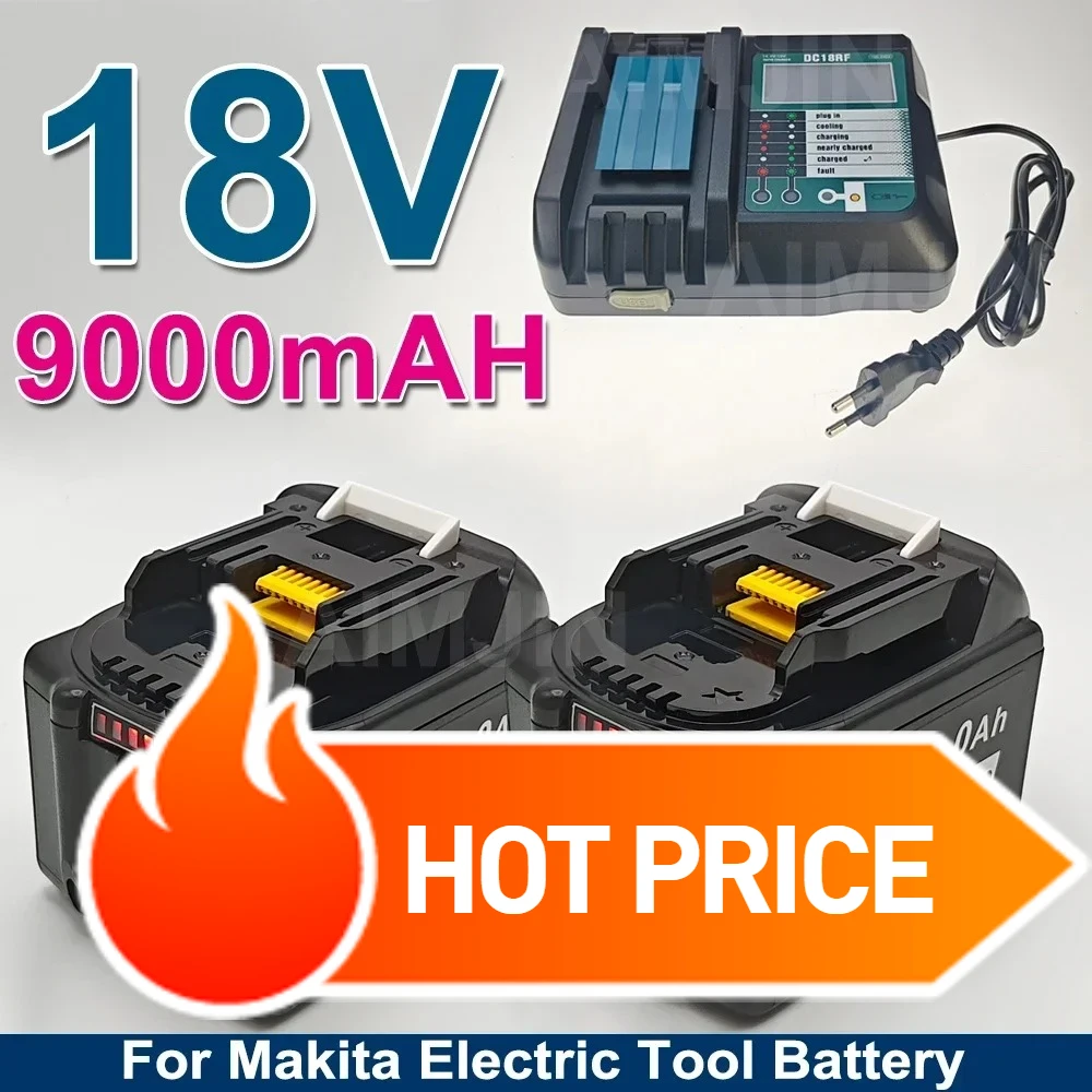 for Makita 18V Battery 9000MAH BL1830B BL1850B BL1840 BL1860 BL1815 Replacement Lithium Battery