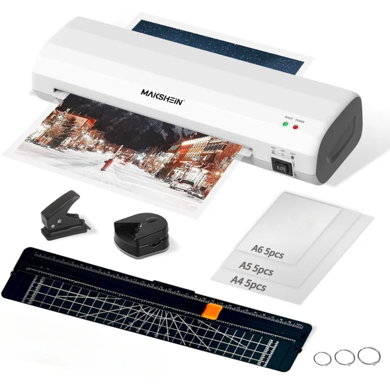 A4Hot and Cold Laminator Fast Lamination Anti-Jamming Laminator Office Home Laminating Machine Photo Document Laminator
