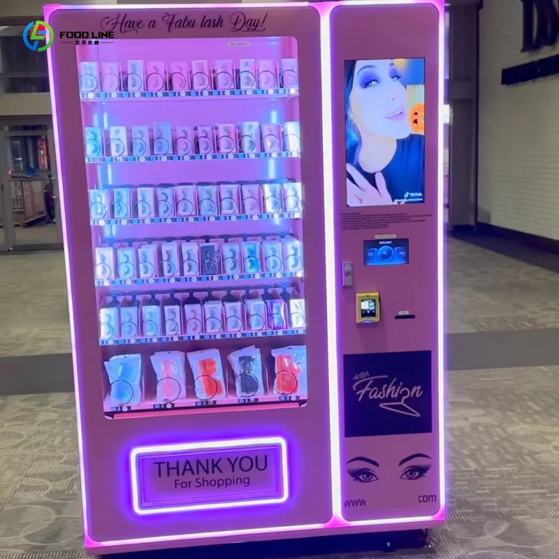 Cosmetics Vending Machine, Automatic Dispenser with Screen & Multi-Payment for Hotel, Store, Spa