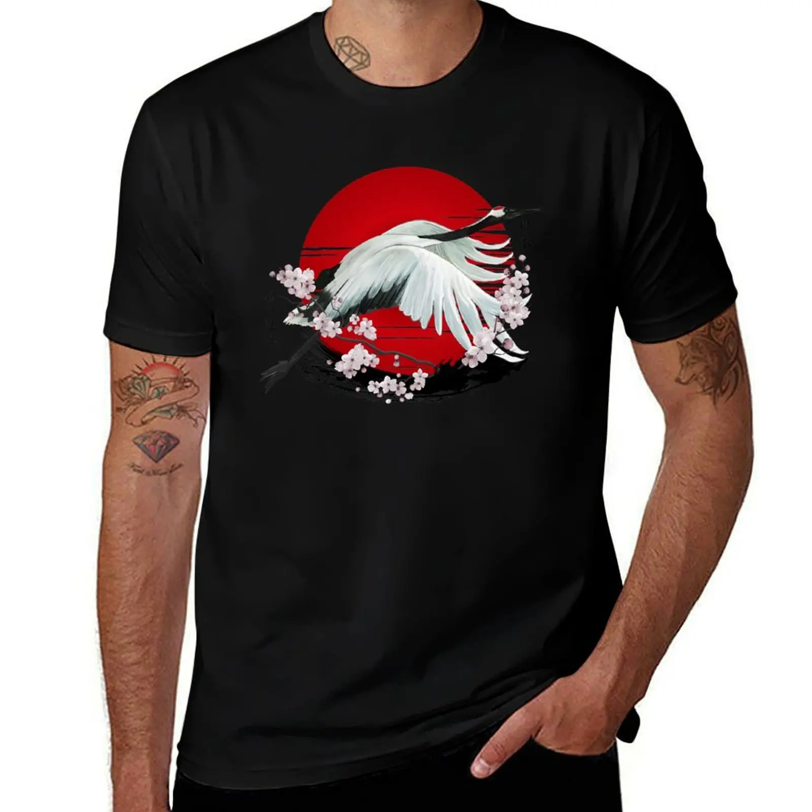 

Japanese Crane Tsuru T-Shirt t shirts for man cotton t shirt man cotton T-Shirt