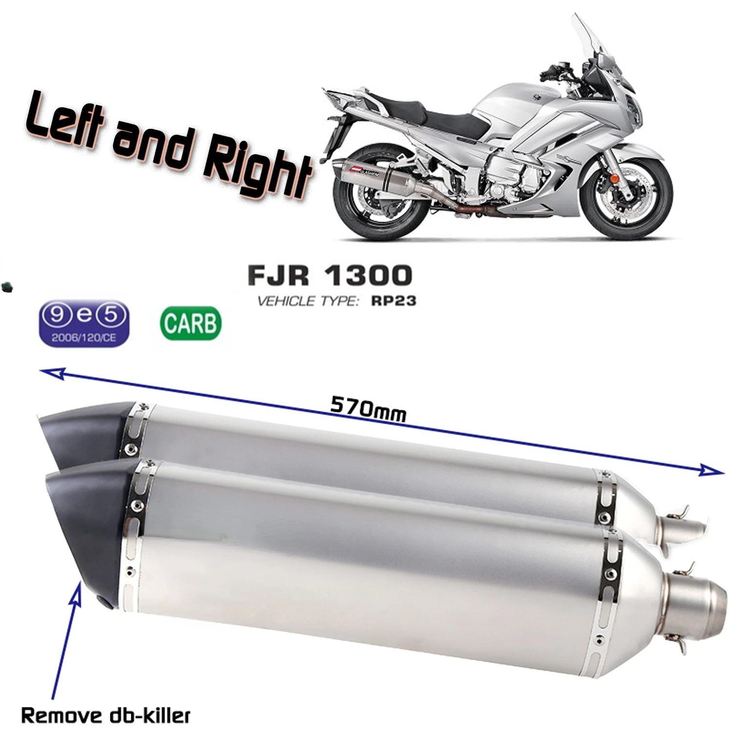 left and right Exhaust Muffler  Motorcycle   DB Killer Escape