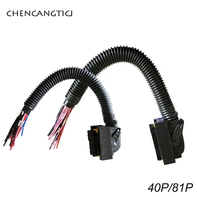 

1 Set TE AMP TYCO 81/40 Pin Automotive Ignition Wire Harness ECU Connector With Cable for 3601115-98D-60D 1473244-1 1473247-1