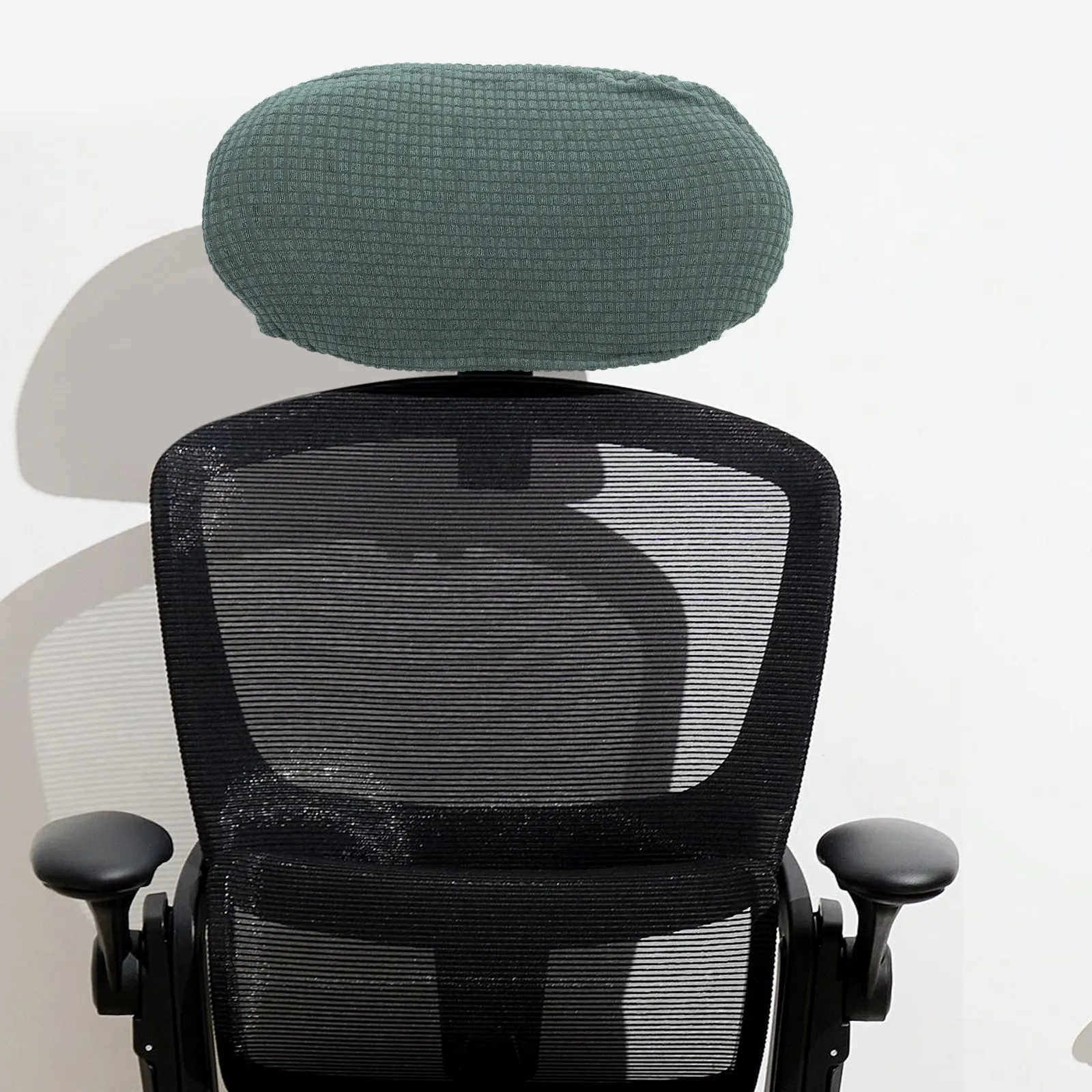 Premium Elastic Headrest Cover Fits Most Office Gaming Computer Chairs Soft Comfortable Polyester Protects Against Stains Hair