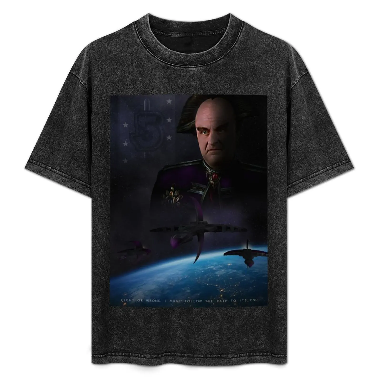 

Babylon 5 - Right or wrong I must follow the path to it's end T-Shirt Plus Size Street Style Tee