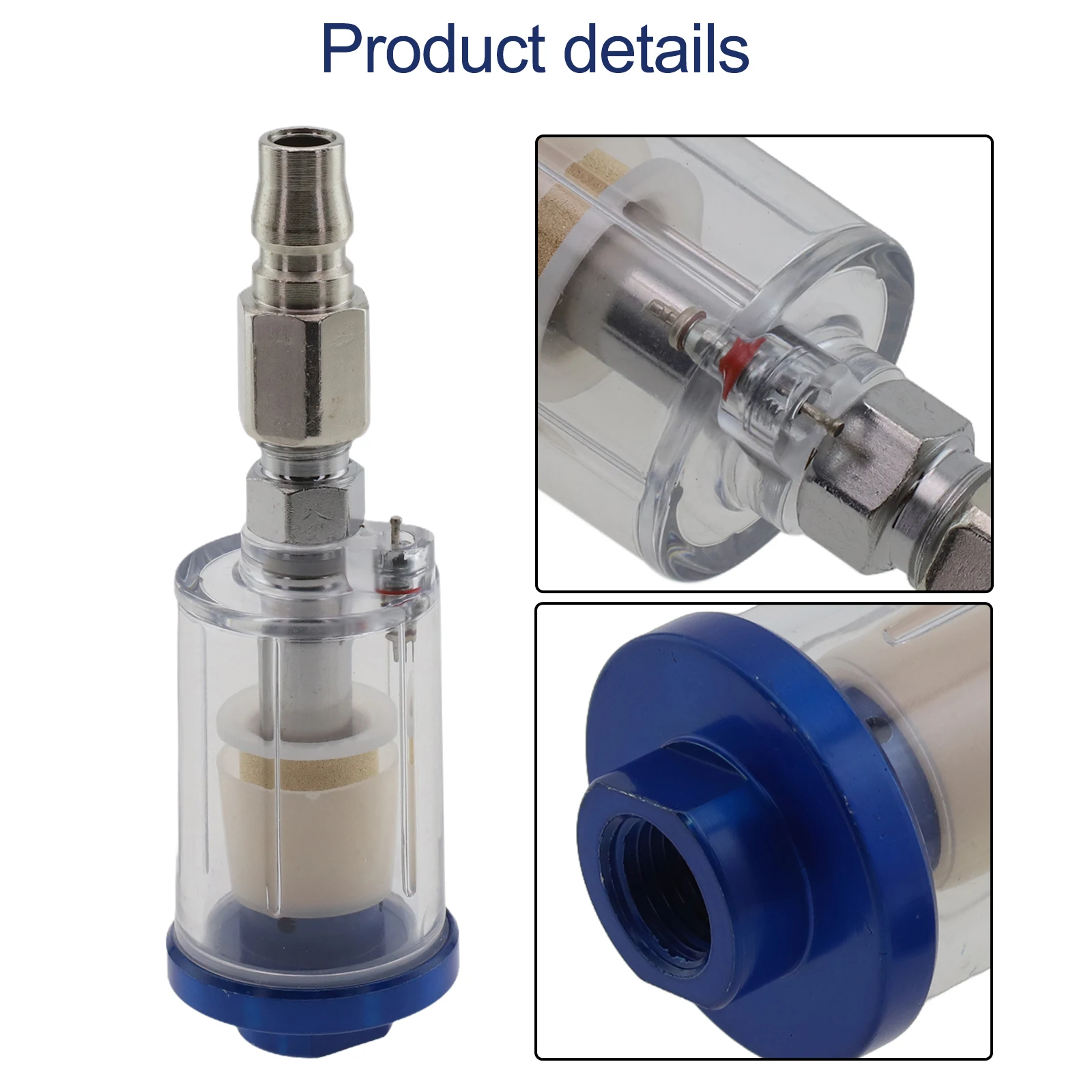 Approx. 1 4 Inches Thread Oil Water Trap Filter Airbrush Filter Standard 1 4 Thread Transparent Filter Bowl Visual Inspection