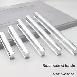 Closet Pull Zinc Alloy Cabinet Drawer Handle Box Knob Long Cupboard Kitchen Hardware Modern Silver Black Gold Wardrobe