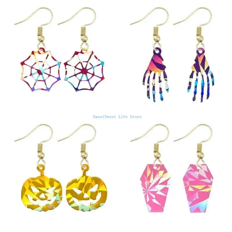 

D5QB Skull Silicone Mold for Earrings Pendant Keychain Resin Mold Halloween Jewelry Making Craft Mould