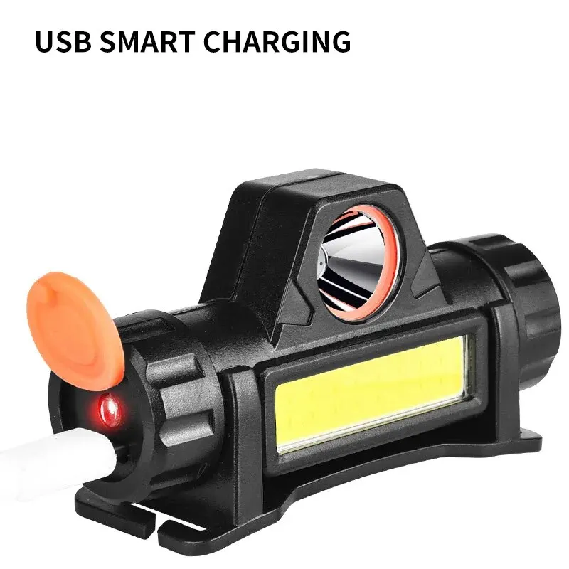 Outdoor Headlights with Long Battery Life and Strong Light LED Night Fishing Charging Head Mounted Magnetic Flashlight