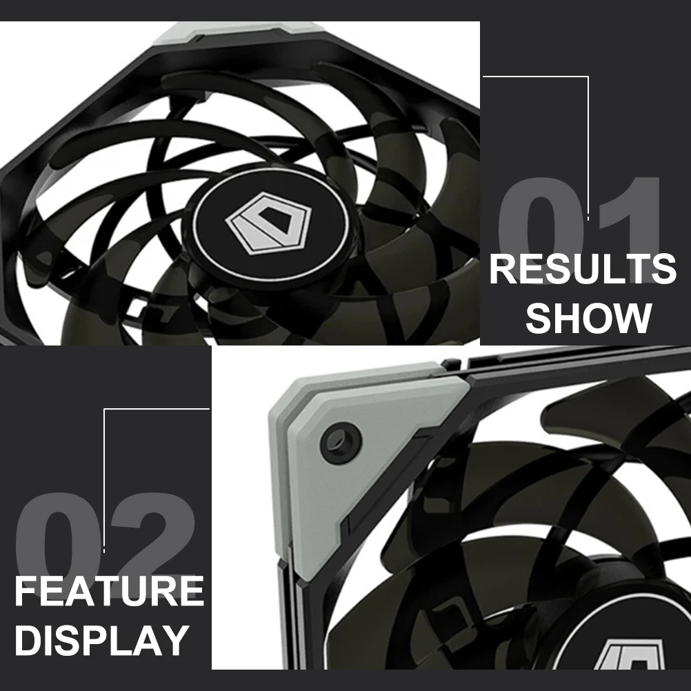 

9-Blade 12Cm Computer Cooling Fan Pwm Hydro Silent Bearing Long Life Air Cooler For Desktop Radiator Home Use Chassis Cooling