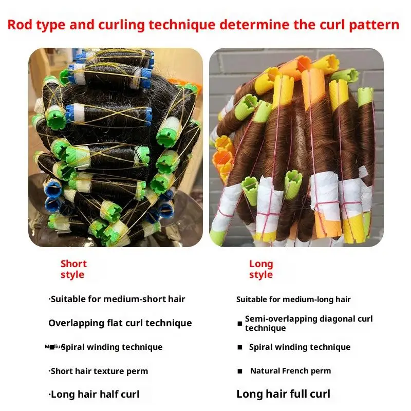 

6pcs Heatless Hair Curler No Heat Hair Rollers Soft Curling Rod Pull Core Lazy Curls Flexi Rods Wave Formers Hair Styling Tools