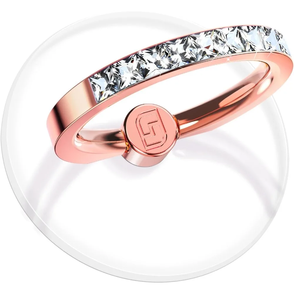 

Прозрачный держатель для телефона, 2 шт., прозрачный держатель для мобильного телефона с бриллиантом, ручка для пальца 360° ° Вращение, совместимое с большинством