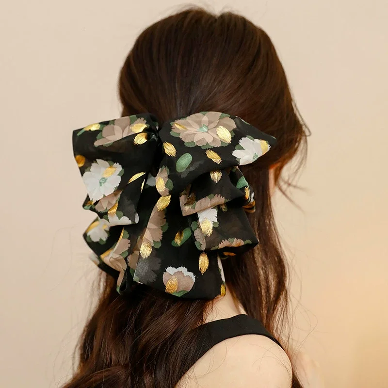 

Women Ladies French Romance New Headwear Bowk Multicoloured Hair Claws Studernts Hairband Hair Accessories Hair Clip