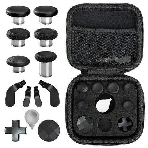 Kit de accesorios para controlador Xbox One Elite Series 2, paletas de gatillo D-Pad de Metal, juego de reparación, empuñaduras de pulgar para mando