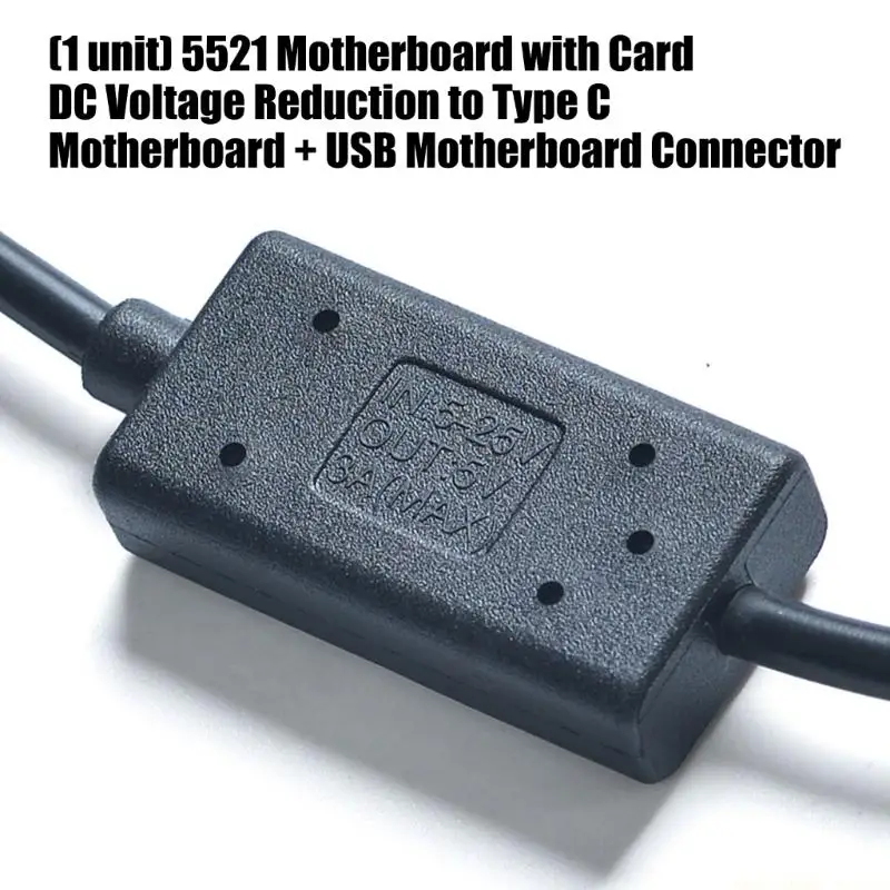 F62C Reliable DC5.5x2.1mm To Type C +USB Female Power Adapter Cable With Intelligent Over-Current,Short-Circuits Protections
