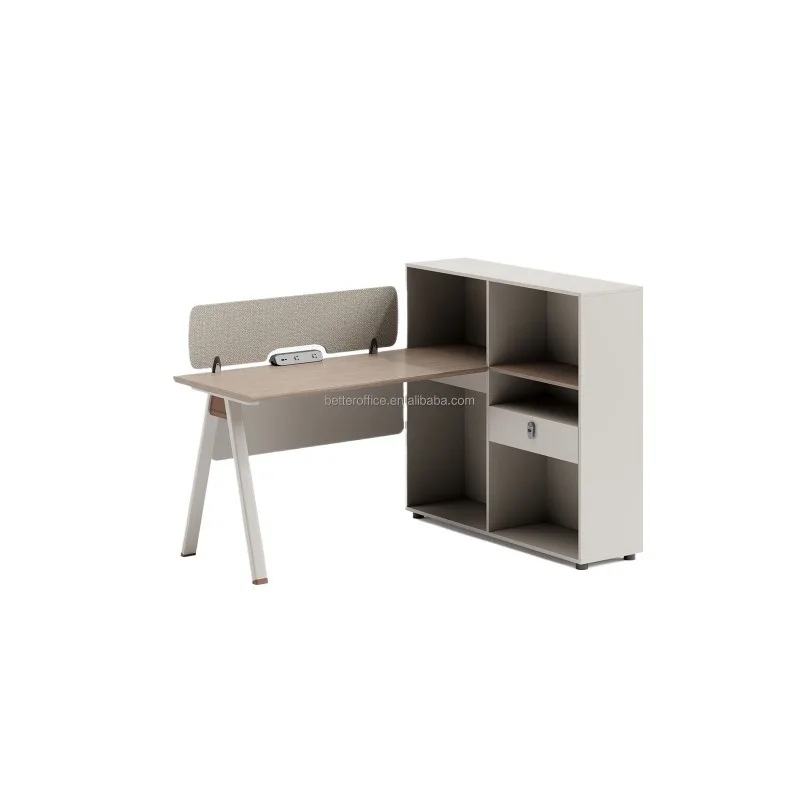 Premium office workstation desk with modular cubicles and modern furniture, suitable for 1 person