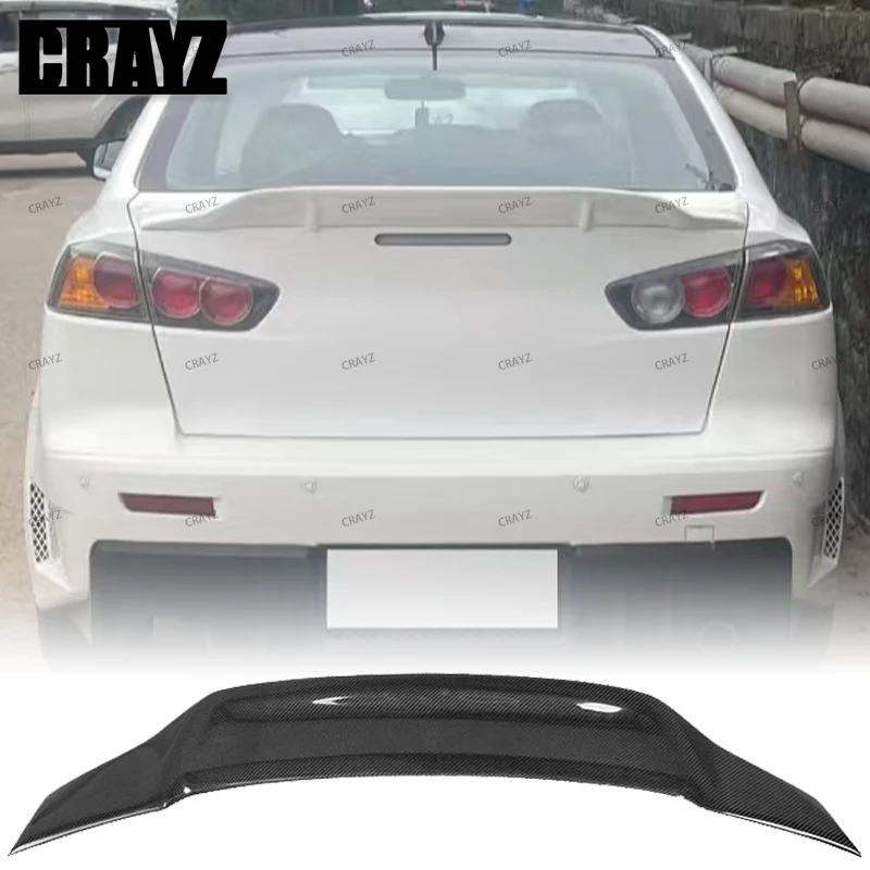 For Mitsubishi Lancer EX EVO Spoiler 2008 To 2016 High Quality Carbon Fibre/ABS Car Rear Trunk Cover Wings Spoiler Airfoil view 5
