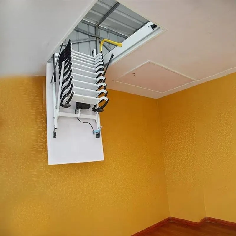 Retractable Loft Stairs Professional Steel Folding Staircase for Attic Home Use Durable Space Saving Solution Easy