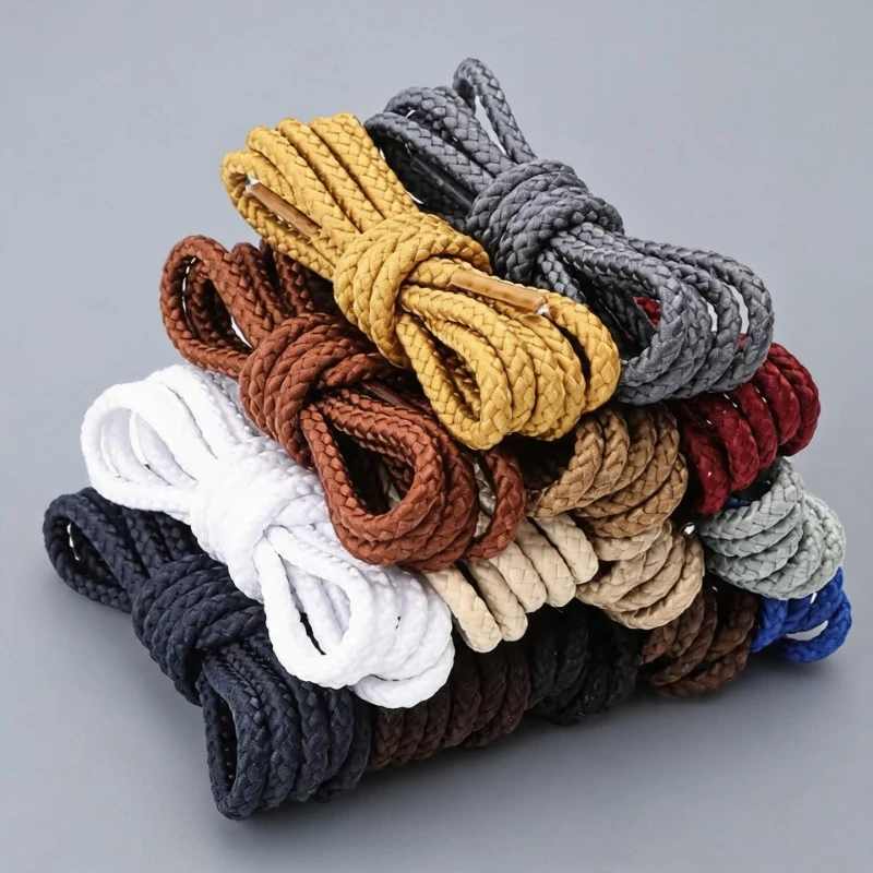 1Pair Round Shoelaces Sneakers Boots Shoe laces Solid durable Outdoor Shoelace Rope 80/100/120/140/160cm shoe accessories unisex