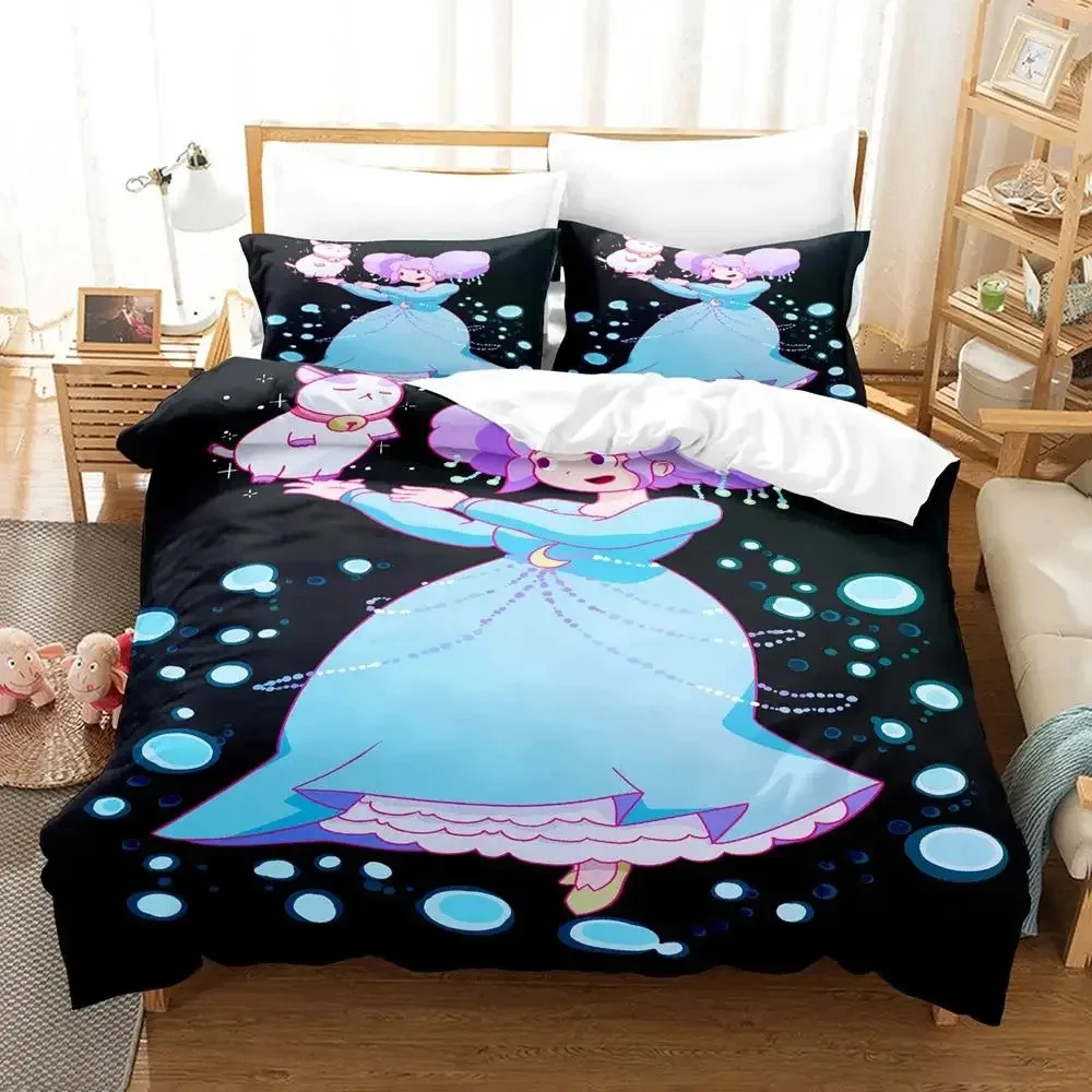 Cartoon Bee PuppyCat Bedding Set Duvet Cover Bed Set Quilt Cover Pillowcase Comforter king Queen Size Boys Adult Bedding Set